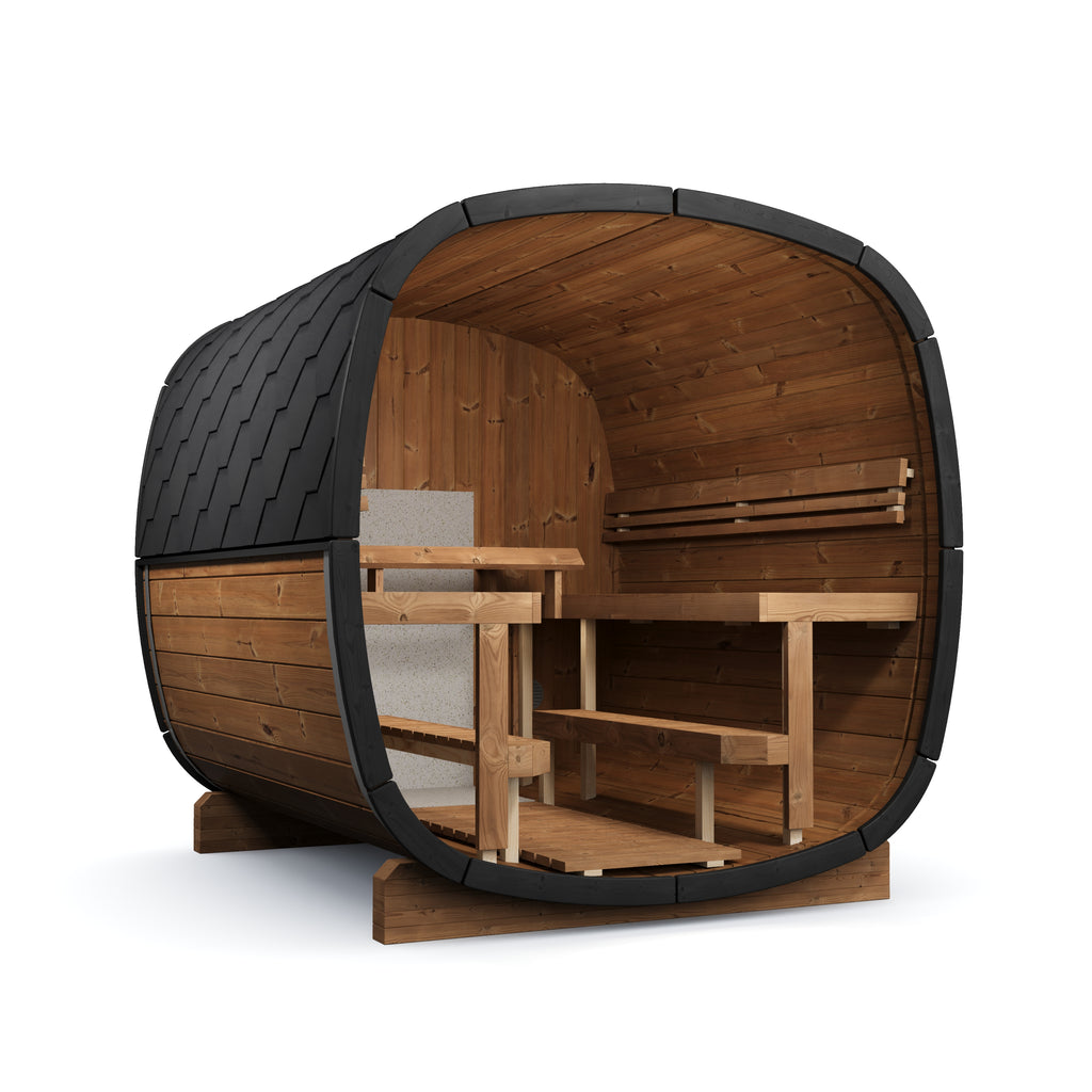 HAIN — Premium Gartensauna aus Thermoholz | 3–4 Personen