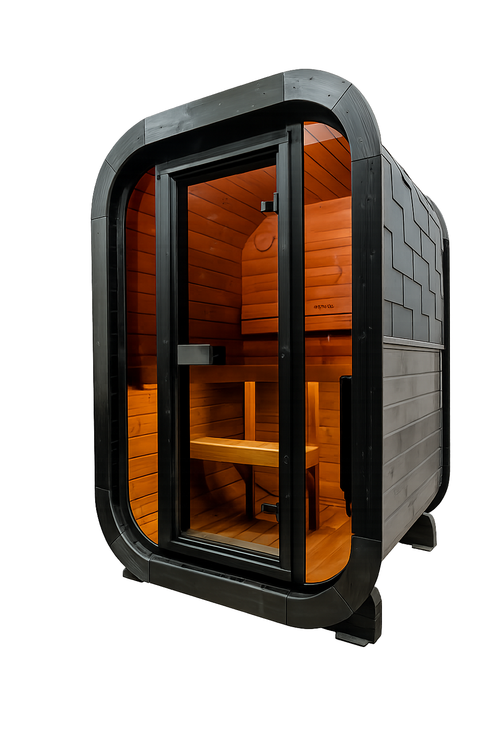 FLUR — Gartensauna aus Thermoholz | 2 Personen