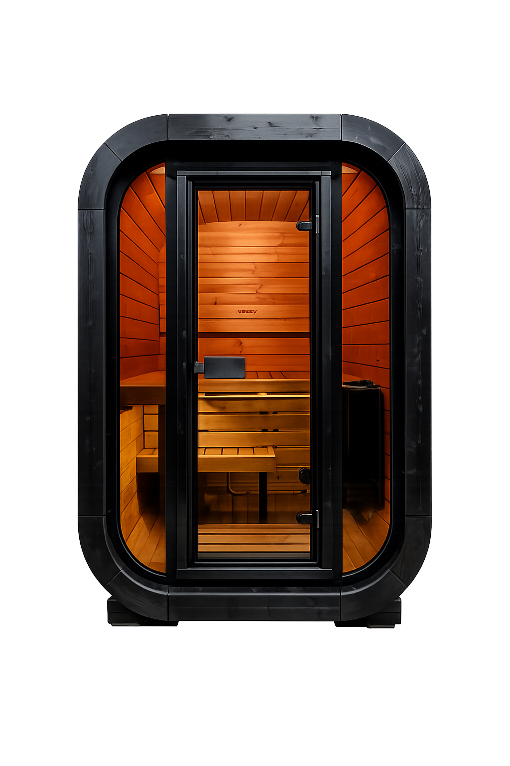 FLUR — Gartensauna aus Thermoholz | 2 Personen