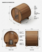 SURA — Kompakte Gartensauna aus Thermoholz | 3–4 Personen