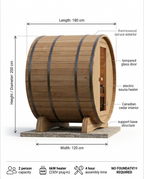 SURA — Kompakte Gartensauna aus Thermoholz | 3–4 Personen