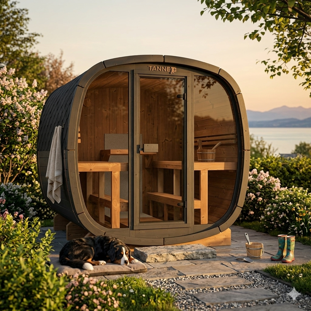 HAIN — Premium Gartensauna aus Thermoholz | 3–4 Personen