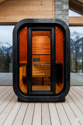 FLUR — Gartensauna aus Thermoholz | 2 Personen