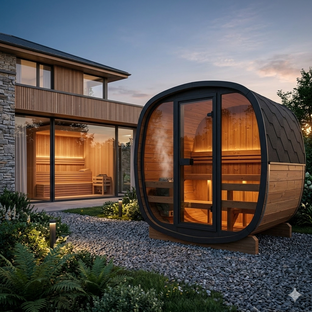 HAIN — Premium Gartensauna aus Thermoholz | 3–4 Personen