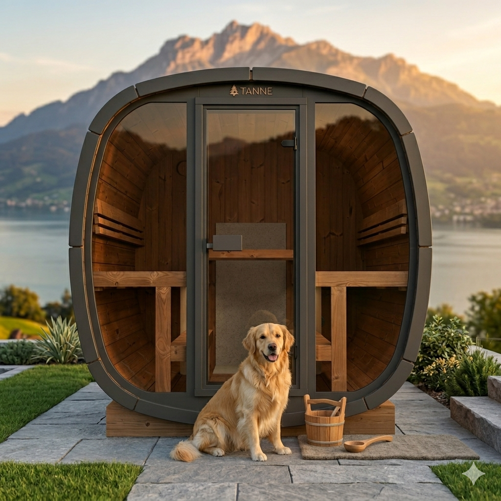 HAIN — Premium Gartensauna aus Thermoholz | 3–4 Personen